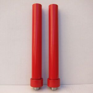 10″ FAT Red Competition Cylinders Pair / 1/2 Port / Lowrider Hydraulics