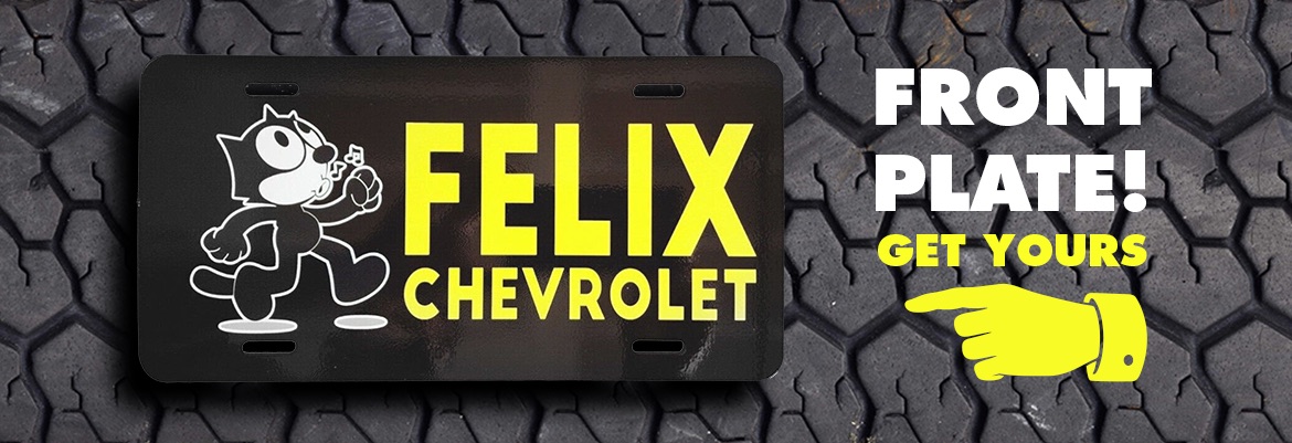 Felix The Cat License Aluminum Plate for your chevy lowrider.